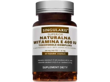 Zdjęcie produktu SINGULARIS Naturalna witamina E Superior, kapsułki miękkie, 400 IU