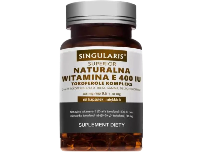 SINGULARIS Naturalna witamina E Superior, kapsułki miękkie, 400 IU