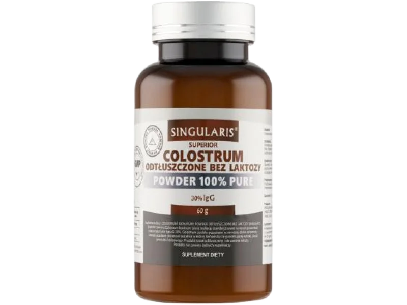 SINGULARIS Superior Colostrum odtłuszczone bez laktozy 30 % Ig G, proszek