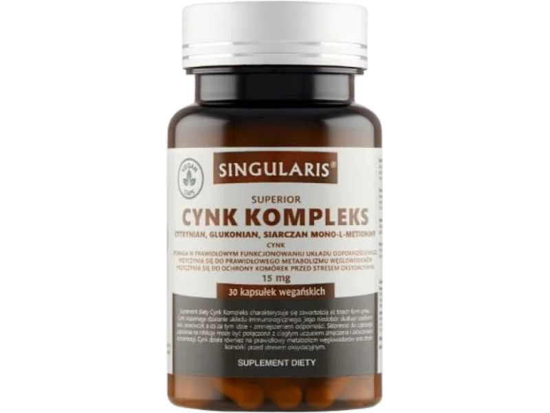 SINGULARIS SUPERIOR Cynk kompleks, kapsułki, 15 mg