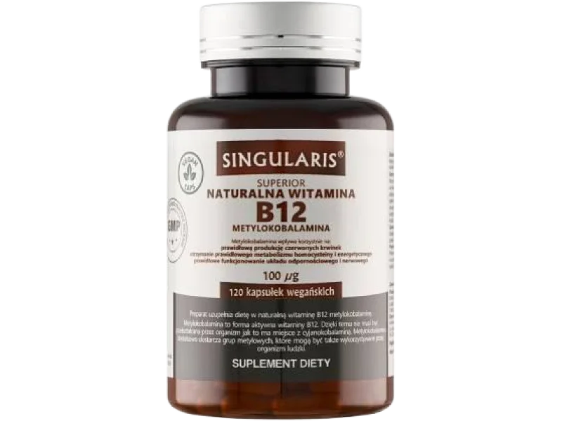 SINGULARIS Superior Naturalna witamina B12 metylokobalamina, kapsułki, 100 µg