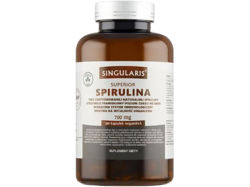 SINGULARIS Superior Spirulina, kapsułki, 700 mg