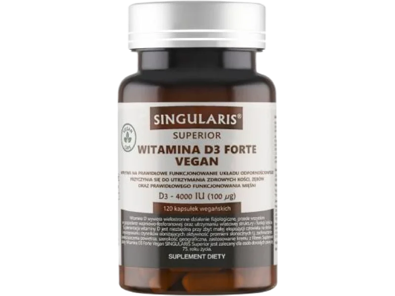 SINGULARIS Superior witamina D3 forte vegan 4000 IU, kapsułki, 4000 IU
