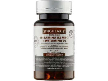 Zdjęcie produktu SINGULARIS Witamina K2 MK-7 + D3 2000iu Superior, kapsułki, 100 µg + 2000 j.m.