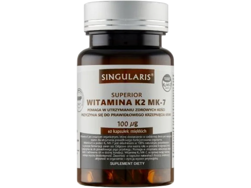 SINGULARIS Witamina K2 MK-7, kapsułki miękkie, 100 µg