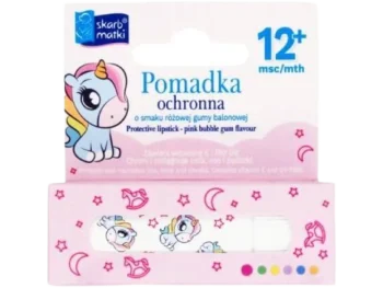 Zdjęcie produktu SKARB MATKI Pomadka ochronna dla dzieci 12m+ o smaku różowej gumy balonowej