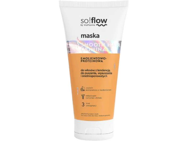 So!Flow Emolientowo-proteinowa maska do włosów z tendencją do puszenia, wysuszenia i średnioporowatych