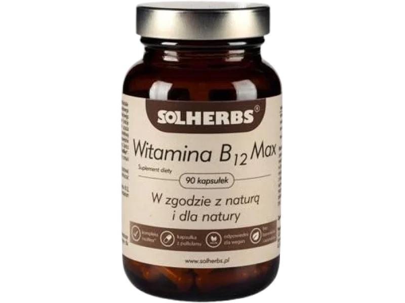 SOLHERBS Witamina B12 Max, kapsułki, 1000 µg