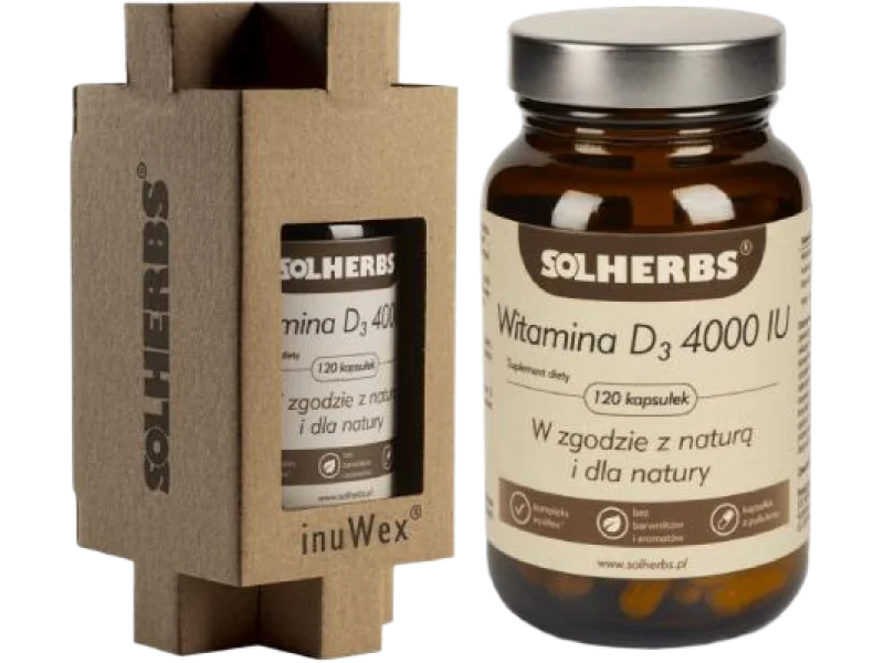 Solherbs Witamina D3 4000 IU, kapsułki, 4000 IU