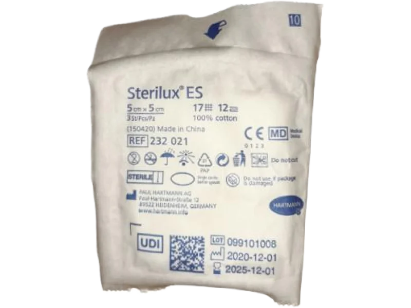 STERILUX ES Kompresy gazowe jałowe 12-warstwowe 17-nitkowe