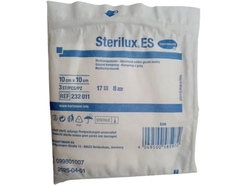 STERILUX ES Kompresy gazowe jałowe 8-warstwowe 17-nitkowe