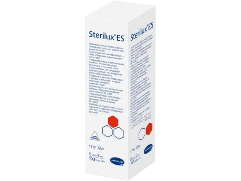 STERILUX ES Kompresy gazowe niejałowe 17-nitkowe 12-warstwowe