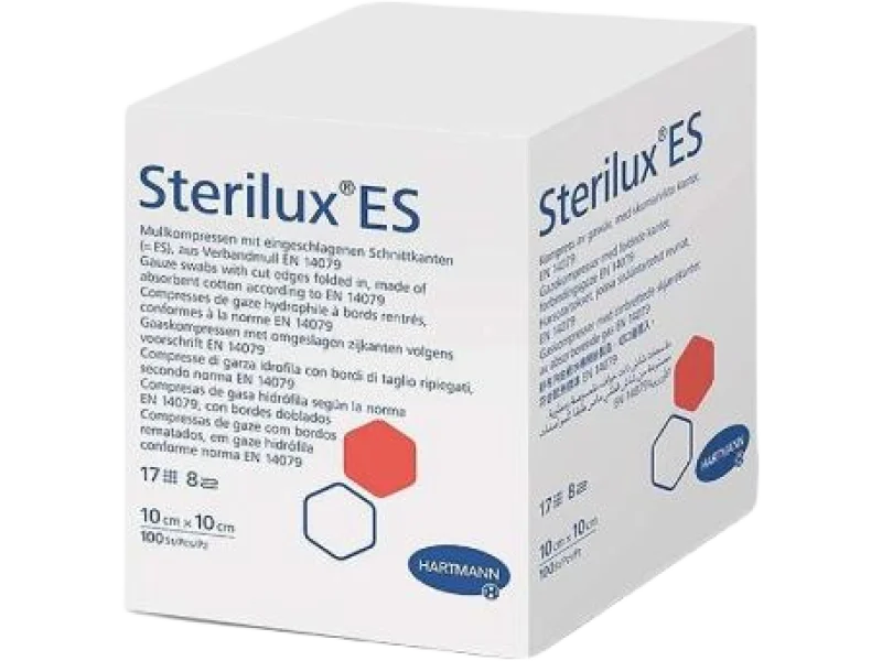 STERILUX ES Kompresy gazowe niejałowe 17-nitkowe 8-warstwowe