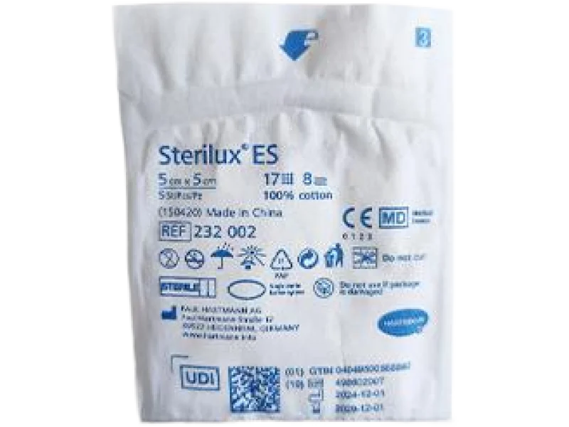 Sterilux ES sterylne kompresy gazowe 17-nitkowe 8-warstwowe