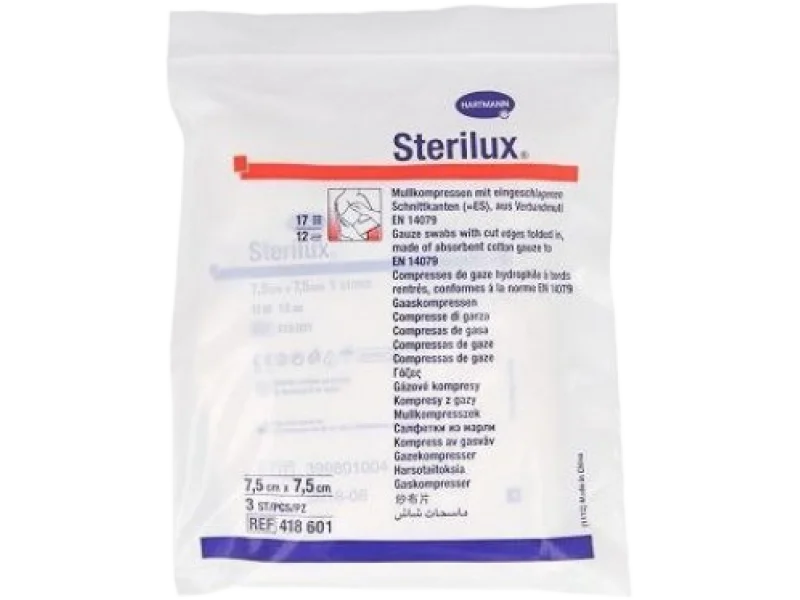 STERILUX Kompresy gazowe jałowe