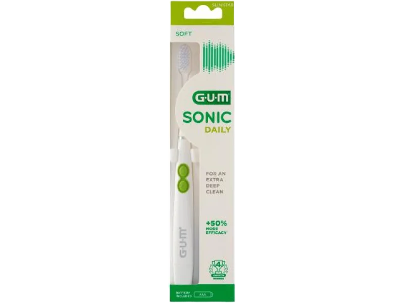 SUNSTAR GUM SONIC DAILY Szczoteczka soniczna Biała, sprzęt medyczny