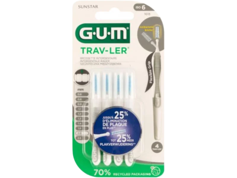 SUNSTAR GUM Trav-Ler Szczoteczka do przestrzeni międzyzębowych, sprzęt medyczny, 2,0 mm