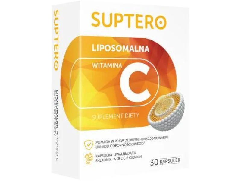 SUPTERO Liposomalna witamina C, kapsułki, 500 mg