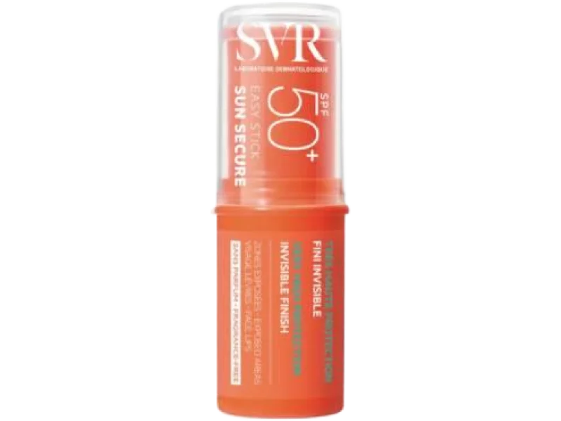 SVR Sun Secure Easy Stick Transparentny sztyft przeciwsłoneczny SPF 50+, sztyft na skórę