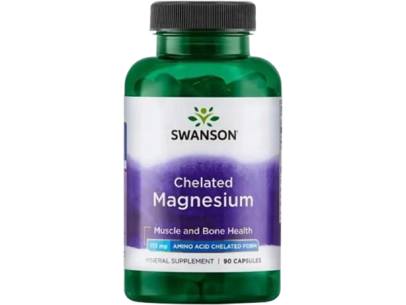 SWANSON Albion Chelated Magnesium, kapsułki, 133 mg