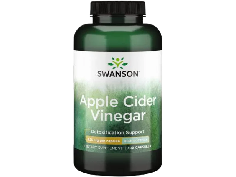 SWANSON High Potency Apple Cider Vinegar Ocet jabłkowy, kapsułki, 625 mg