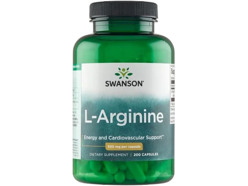 SWANSON L-ARGININA 500mg, kapsułki, 500 mg