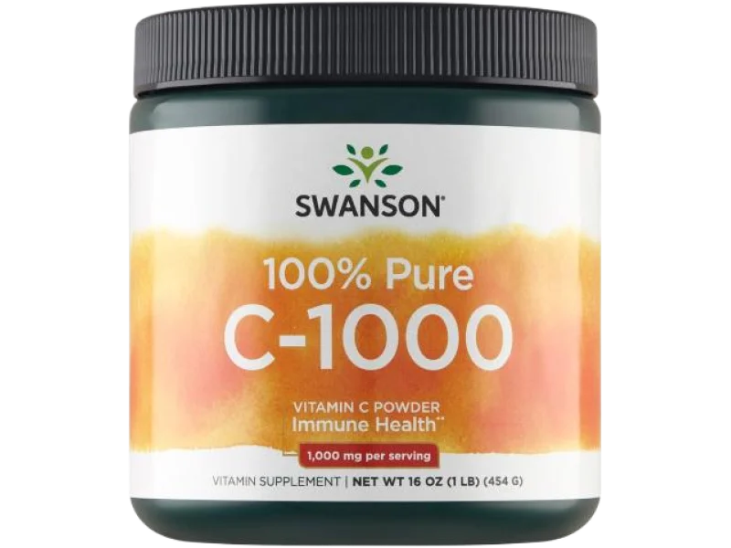 SWANSON Witamina C 100% Czystości, proszek, 1000 mg
