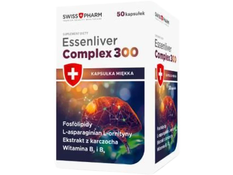 Swiss+Pharm Essenliver Complex 300, kapsułki miękkie, 300 mg