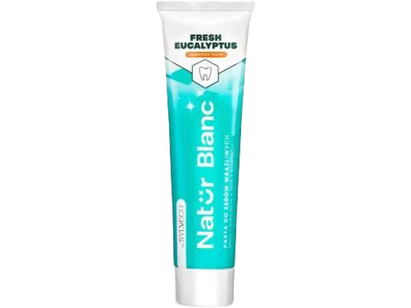 SYLVECO Natur Blanc Pasta do zębów Fresh Eucalyptus do wrażliwych zębów, pasta do jamy ustnej