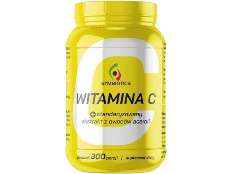 Symbiotics Witamina C ze standaryzowanym ekstraktem z aceroli, proszek, 975 mg