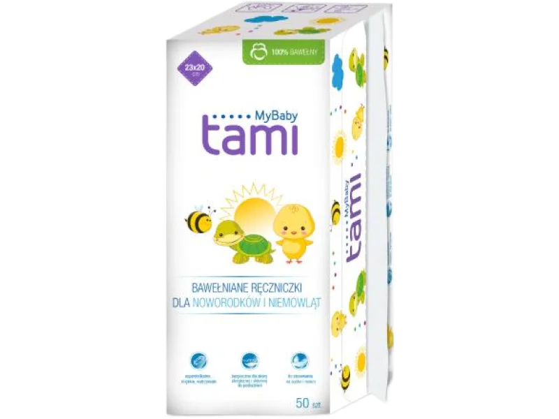 TAMI MyBaby Bawełniane ręczniki dla noworodków i niemowląt