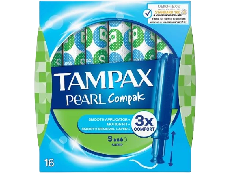 TAMPAX Pearl Compak Super Tampony z aplikatorem