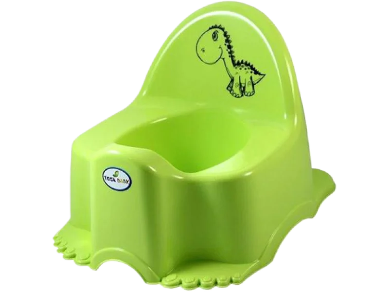 TEGA BABY Nocnik z pozytywką ECO DINOZAUR jasnozielony