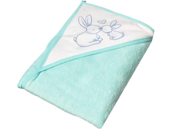 Zdjęcie produktu TEGA BABY Okrycie kąpielowe KRÓLICZKI jasnozielone, ręczniki