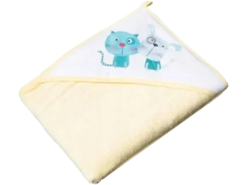 Zdjęcie produktu TEGA BABY Okrycie kąpielowe PIES I KOT, żółte