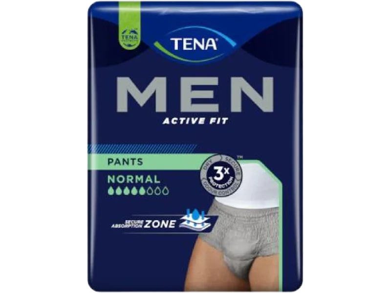 TENA MEN PANTS Normal Grey Bielizna na nietrzymanie moczu, pieluchomajtki