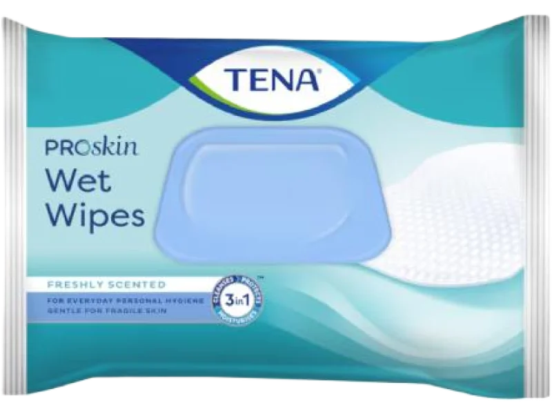 TENA ProSkin Wet Wipes Chusteczki nawilżane 3w1
