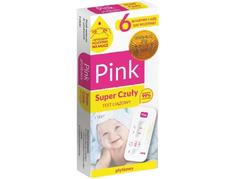 Test ciążowy Pink Super Czuły, test diagnostyczny