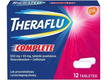 Zdjęcie produktu Theraflu Complete, tabletki powlekane, 500 mg + 65 mg
