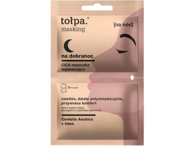 TOŁPA MASKING Na dobranoc maseczka CICA regenerująca, maska