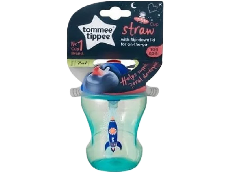 Tommee Tippee Kubek niekapek ze słomką 7m+ BOY