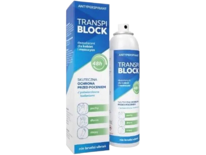 Transpiblock Deo dezodorant dla kobiet i mężczyzn 48h, spray