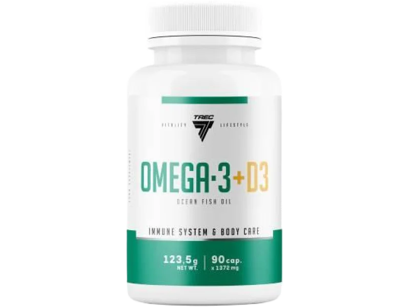 Trec Vitality Omega-3 + D3, kapsułki