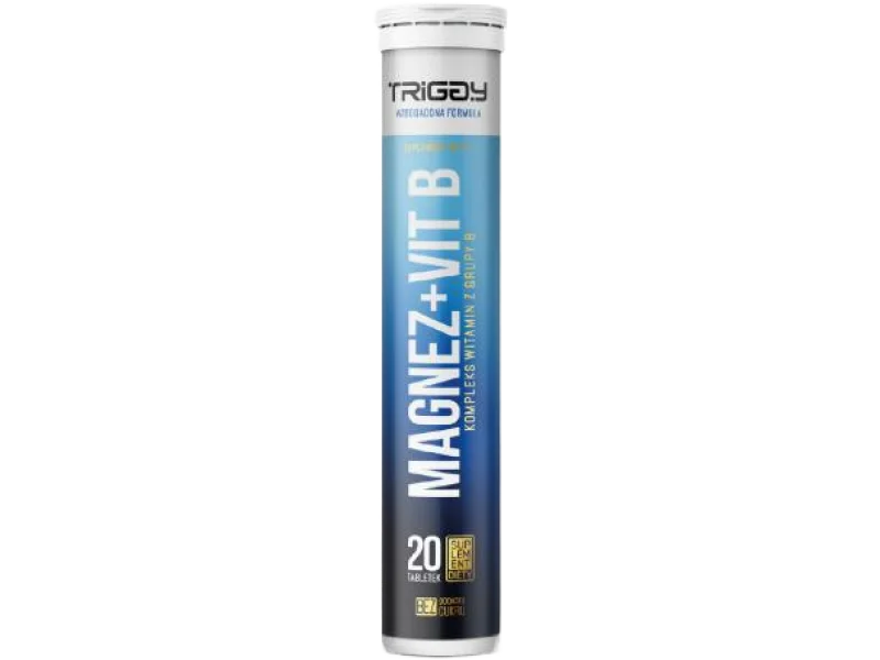 TRIGGY Magnez + Vitamina B smak czarna porzeczka, tabletki musujące