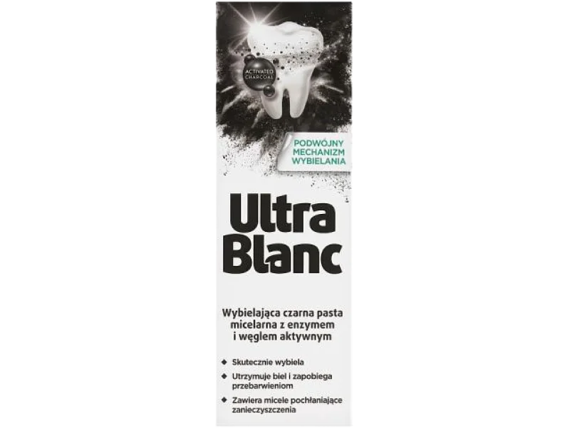 Ultrablanc wybielająca pasta do zębów z węglem aktywnym, pasta do jamy ustnej