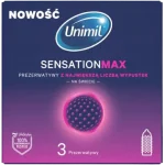 UNIMIL SENSATION MAX Prezerwatywy lateksowe z wypustkami
