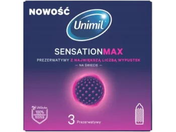 Zdjęcie produktu UNIMIL SENSATION MAX Prezerwatywy lateksowe z wypustkami