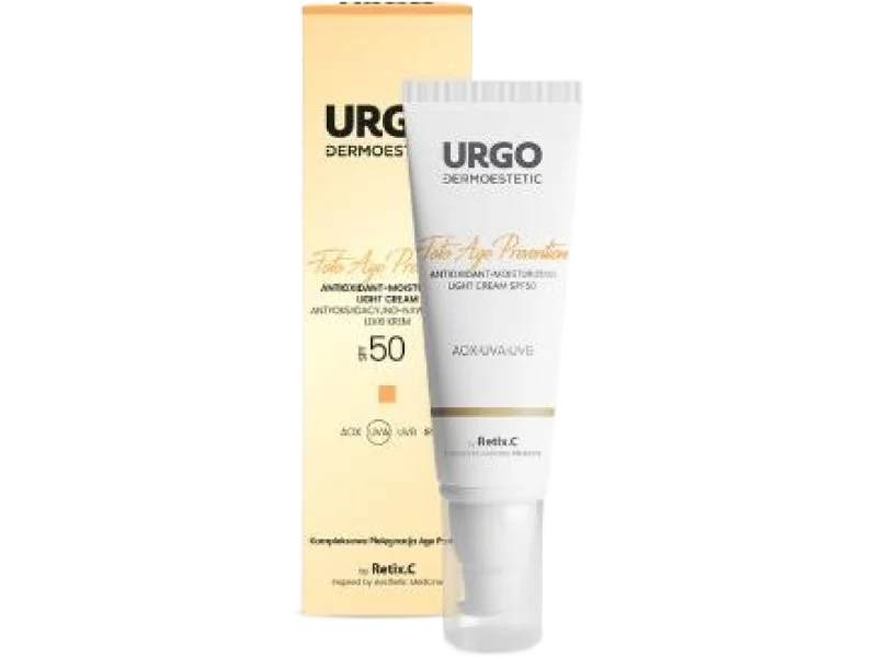 URGO DERMOESTETIC Foto Age Antyoksydacyjno-Nawilżający lekki krem SPF50