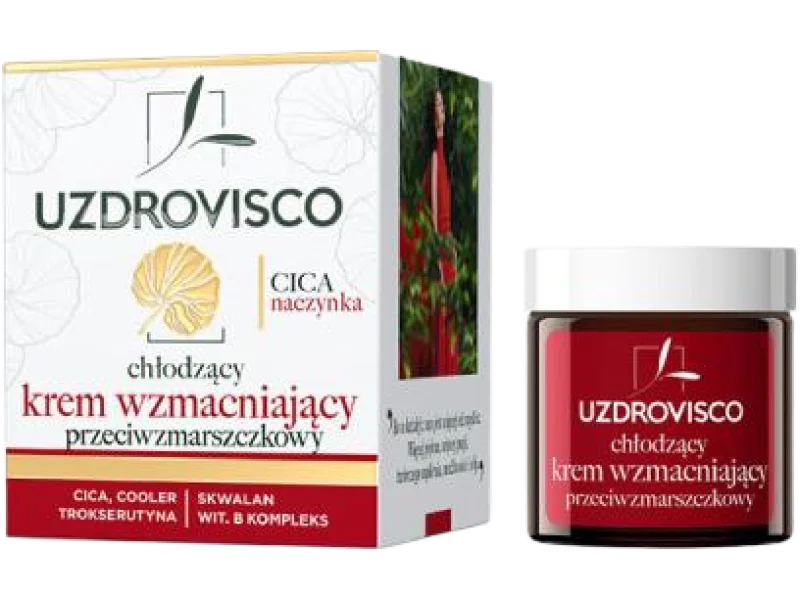 UZDROVISCO CICA Naczynka Krem do twarzy chłodzący przeciwzmarszczkowy do cery naczynkowej