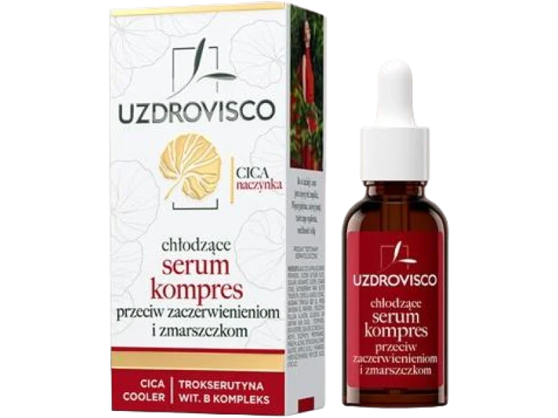 UZDROVISCO CICA Naczynka Serum kompres do twarzy redukujący zaczerwienienia i zmarszczki do cery naczynkowej